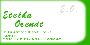 etelka orendt business card